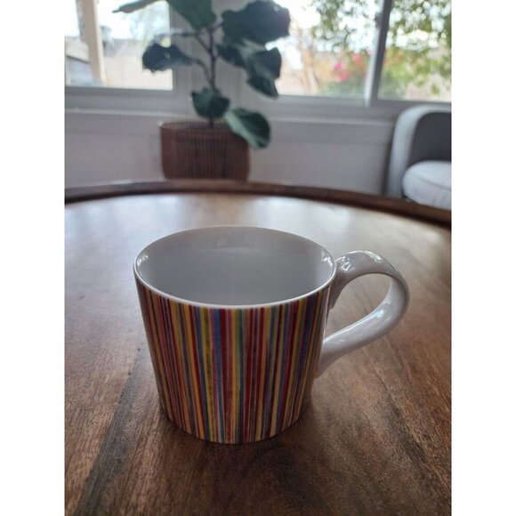 2008 Starbucks Vertical Rainbow Stripe Coffee Cup Tea Mug | 13oz - Picture 6 of 7
